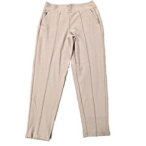 Athleta‎ Pants Womens Small Beige Venice Pintuck Pant Ankle Tapered Zip Pockets